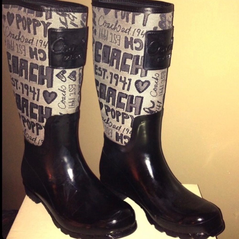 Authentic Coach Rainboots Never worn.